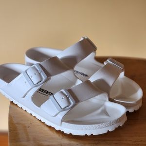 EUC White Eva Arizona Birkenstock Sandals Size 41